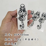 Clacive 5PCS Death Eaters Dark Mark Make Up Tattoos Stickers Cosplay Accessories And Dancing Party Dance Arm Art Tattoo Stickers