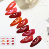 Clacive-15ml Red Multi Color Magnet Cat Eye Nail Gel Holographic Glitter Nail Gel Polish Varnish Manicure Nail Art Accessories Decor