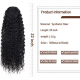 Clacive-Clip in Hair Extensions 6pcs Dark Brown Wavy Curly Synthetic Hairpieces 22inch Natural and Soft Thick Double Hair Extension for