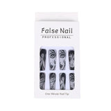 Clacive-24pcs Girl Pattern Press on Nails Japanese Style Artificial Nail Tips For Lady Women Manicure DIY Art Fake Nail Patches Supplies