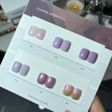 Clacive-Purple Color Different Style Nail Gel Solid Color Glitter Nail Gel Polish Vernis Semi Permanent Long Lasting Nail Polish