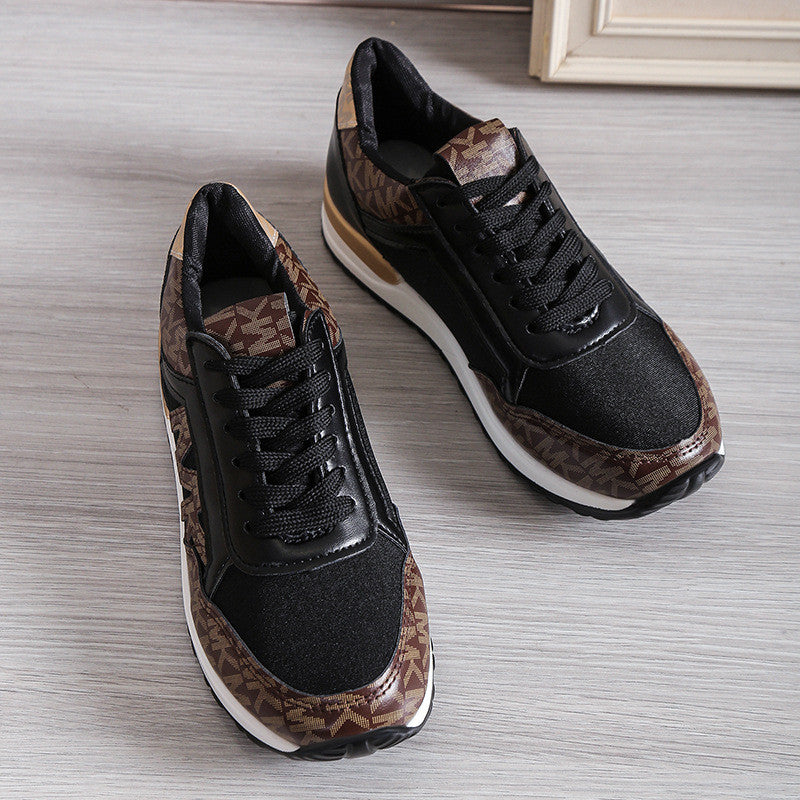 Clacive - Brown Casual Sportswear Daily Patchwork Printing Round Comfortable Out Door Sport Shoes