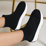 Clacive - Black Casual Patchwork Solid Color Round Comfortable Out Door Shoes