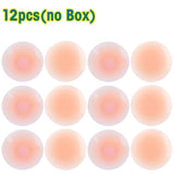 Clacive - 2/12pcs Reusable Nipple Covers, Strapless Invisible Self-adhesive Breast Lift Pasties, Women's Lingerie & Underwear Accessories