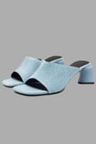 Clacive - Light Blue Casual Square Wedges Shoes