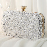 Clacive Silver Casual Solid Patchwork Beaded Bags