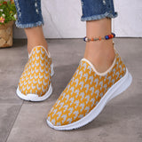 Clacive - Red Casual Patchwork Round Comfortable Shoes