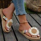 Clacive - Apricot Casual Daily Patchwork Round Comfortable Shoes