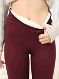 Clacive - Solid Fuzzy Thermal Bottom, Comfy & Soft Stretchy Pant, Women's Lingerie & Sleepwear