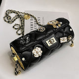 Black Casual Daily Patchwork Chains Bags