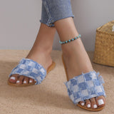 Clacive - Blue Casual Patchwork Round Comfortable Shoes