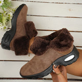 Clacive - Black Casual Patchwork Round Keep Warm Comfortable Out Door Shoes