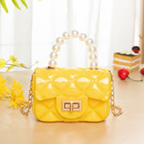 Clacive Yellow Fashion Patchwork Solid Chain Strap Crossbody Bag