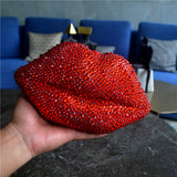 Clacive Red Casual Daily Party Patchwork Rhinestone Bags