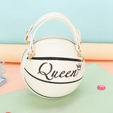 White Casual Letter Print Patchwork Chains Zipper Bags