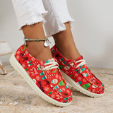 Clacive - Black Casual Patchwork Printing Round Comfortable Shoes