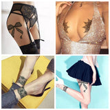 Clacive Sexy Black Lace Temporary Tattoo Stickers Women's Suit Waterproof Long Lasting Personality Fake Tattoos Fashion Art Tattoos Hot