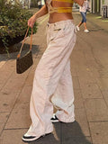 Clacive  Y2K Women's Pants  Autumn Solid Oversize Trousers Pants Vintage Casual Wide Leg Jeans Pockets Sweatpants Grunge