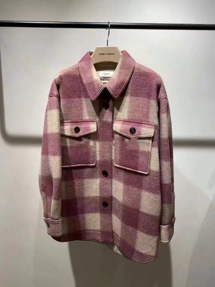 Clacive Plaid Woolen Coat Chic Women Clothes Autumn Turn-Down Collar Long Sleeve Button Jacket Femme Casual Vintage Winter Wool Overcoat