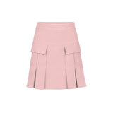 Summer Mini Skirt Women Viscose High Waist A-Line Streetwear Blue And Pink