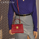 Clacive Handbag  New Trendy Retro Leather Hand Carry Female Wild Single Shoulder Messenger Women Bag Simple High-Quality