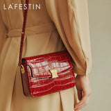 Clacive  New Fashion One-Shoulder Messenger Purse Crocodile Pattern Leather Handbag Retro Underarm Luxury Tofu Women Bag