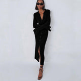 Clacive Sexy Long Knitted Cardigan Women Tops Female Fashion Slim Sweater Coat Solid Korean Autumn And Winter  New Casual Clothes