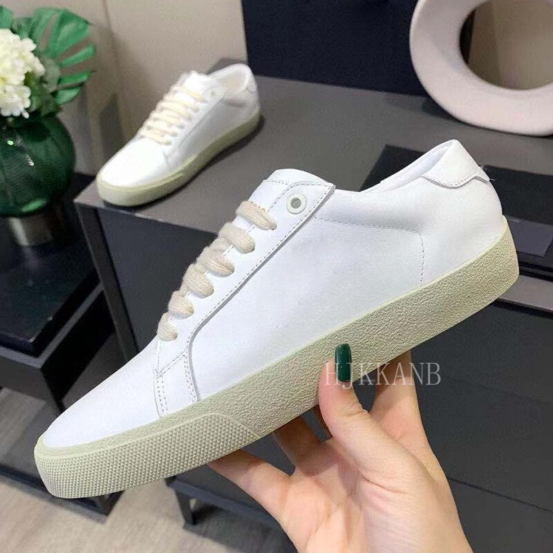 Clacive Small White Shoes Female  New Casual Shoes Embroidered Letters Do Old Canvas Shoes Women Lace Up Board Shoes Couple Sneakers