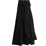 Summer Women's Runway Fashion Black  Long Skirt Female Sexy Fashion High Waist Vintage Long Skirt TB945