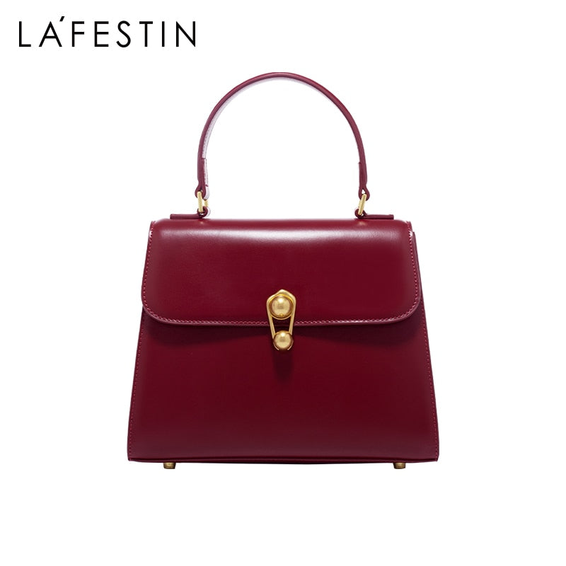 Clacive  New Designer Luxury Classic Shoulder Messenger Fashion Smooth Leather Kelly Bag Top Handle Handbag Large Capacity