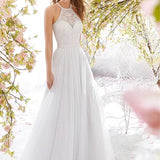 Clacive  Sleeveless Halter Wedding Slim Long Women's Dress Elegant Bridesmaid Costume White Maxi Dresses For Women