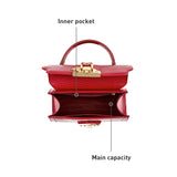 Clacive Original  New Retro Luxury Women's Handbag Fashion Serpentine Bee Lock Design Crossbody Shoulder Bag Split Leather