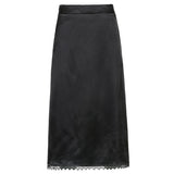Clacive Tie Dye Y2k Skirts Frill Long Mid-Calf Straight Skirts Women High Waist Cute Retro Party Outfits Holiday Bottom New