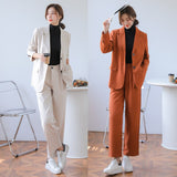 Clacive High Quality Pant Suit Women Blazer Set  Blazer And Pants Office Lady Two Piece Set Outfits Spring Autumn Winter