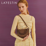 Clacive  Designer Semi-Circle Saddle Bag Fashion One Shoulder Retro Messenger Female High Quality Leather Crossbody Purse