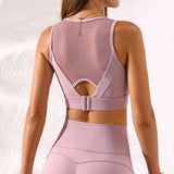 Clacive Women Sport Bra Yoga Brassiere White Crop Top Bras Gym Workout Tank Tops Mesh Back Underwear Ladies Bralette Free Shipping Hot