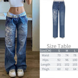 Clacive  Y2K Women's High Waist Jeans  Cargo Jeans Fashion Oversize Pants Vintage Straight Trousers Casual Jeans Streetwear