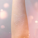 Clacive Waterproof Temporary Tattoo Stickers New Craft White Daisy Flower Leaves Tattoo Flash Tattoo Arm Female Male
