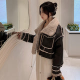 Back to school  Fur Women Long Coats 2022 Winter Fashion Real Lamb Fur Windbreaker Female Outerwear H1115