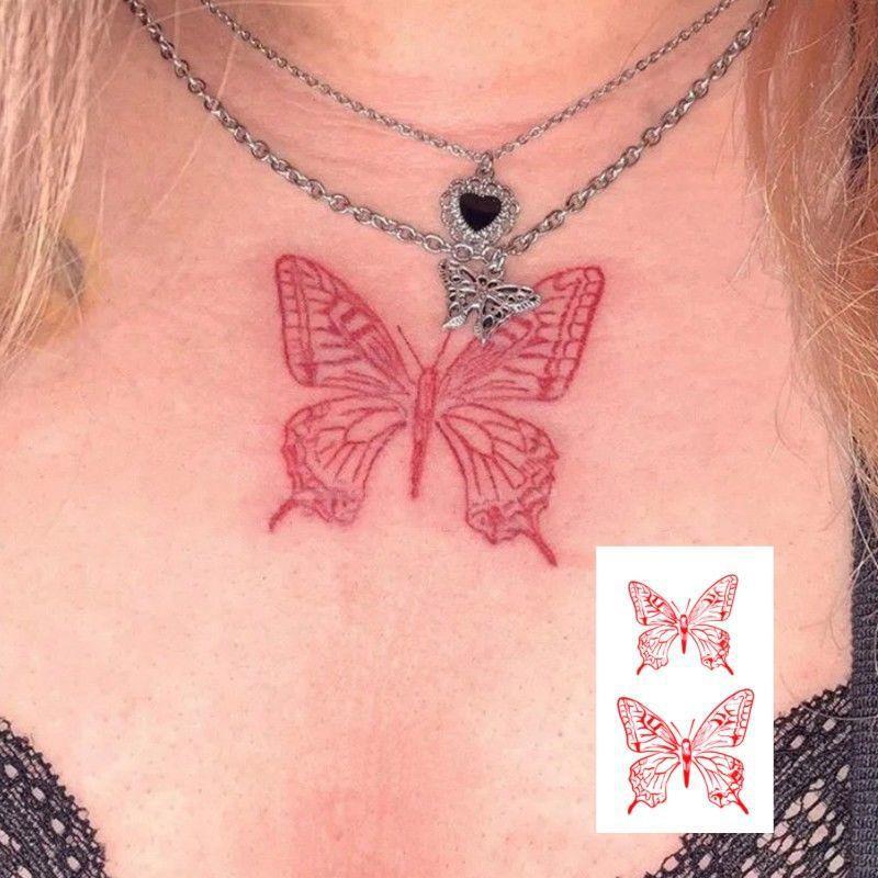 Clacive Waterproof Temporary Tattoo Sticker Black White Vines Design Body Art Fake Tattoo Flash Tattoo Chest Female