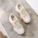 Clacive Fashion Sneakers Women  New Women Sneakers Genuine Leather White Running Shoes Platform Flat Casual Spring Footwear Female