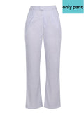 Clacive Fall outfits Back to school Spring and Summer Silver Solid Color Fashion Leisure Suit Suit Coat Underwear Straight Pants Women Suits Office Sets Women Suit
