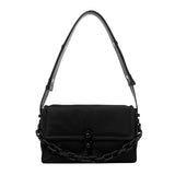 Clacive Women's Bag Leather  New Large-Capacity One-Shoulder Messenger Bag Popular Chain Fashion Small Square Bag