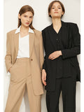 Clacive   Women Blazer Fashion Blazer Coat Vneck Buttons Vest Women's Pants Elegant Female Lady Clothing 12170408