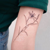 Clacive Waterproof Temporary Tattoo Stickers New Craft White Daisy Flower Leaves Tattoo Flash Tattoo Arm Female Male