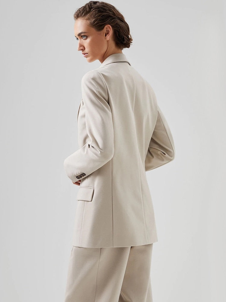 Fall outfits back to school B/C Brunello 2023 Spring Women's Jacket Wedding Party Dress Single Button Coat Blazer For Female Solid Casual Office Suit