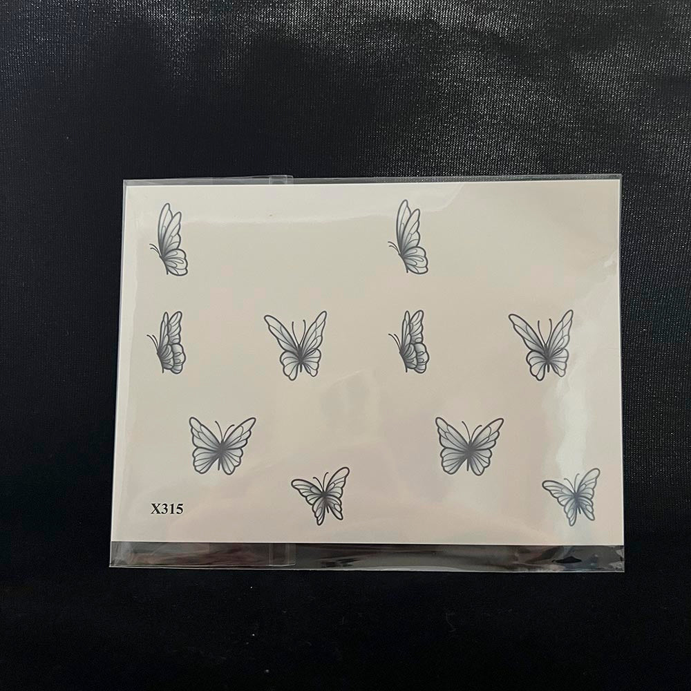 Clacive Waterproof Temporary Tattoo Sticker Small Butterfly Body Art Fake Tattoo Flash Tattoo Clavicle Female