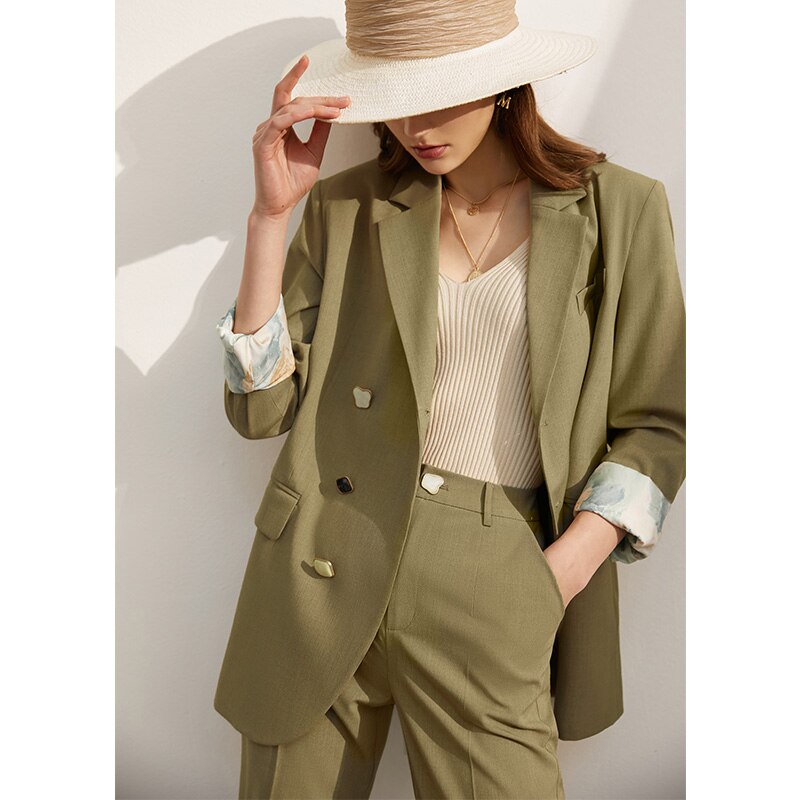 Clacive   Spring Summer Women Suit Sold Separately Offical Lady Lapel Solid Blazer Women Suit Pants Female Shorts 12240756