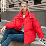 Fall outfits back to school 2023 Winter New Loose Hooded Down Cotton Suit Women's Bread Coat