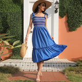 Clacive  Women's Summer Dress Sling Sleeveless Folds Long Dresses For Women Fashion Elegant  Sexy Woman Clothes